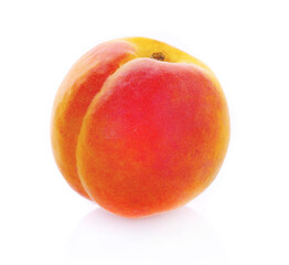 Apricot in closeup on white backgriund