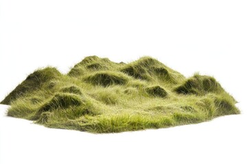 Grassy hills landscape artificial realistic.