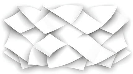 Obraz premium Layered White Paper Sheets Abstract Background Texture Design Graphic Resource Illustration Art