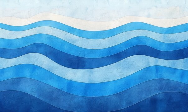 A blue ocean with white waves
