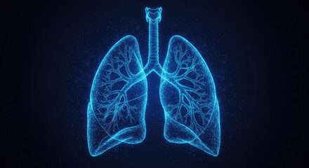 Luminous Lungs: A Digital Anatomical Illustration