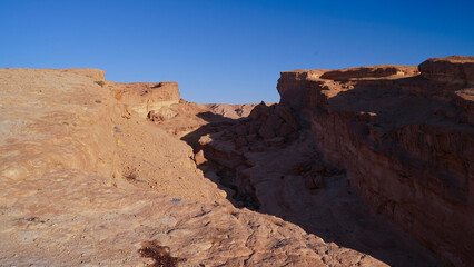 Lo spettacolare Canyon di Djebel Sidi Bouhlel dove sono state girate alcune scene di Star Wars, nella provincia di Tozeur, Tunisia