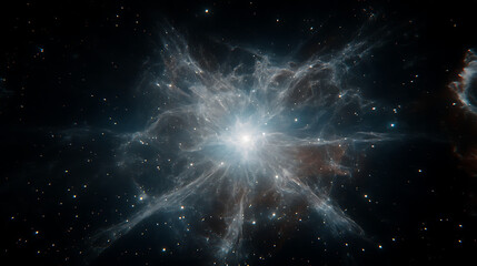 Luminous Nebula Formation A Celestial Symphony of Light Gas and Dust in Deep Space Exploration