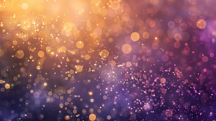 Vibrant abstract background with shimmering bokeh lights in warm hues, creating a festive atmosphere