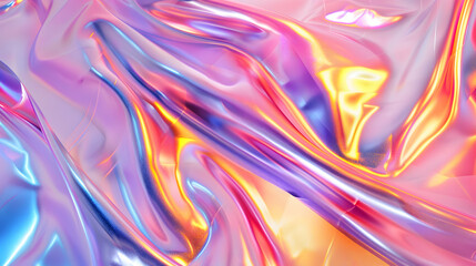 Fototapeta premium Vibrant Abstract Fluid Patterns with Colorful Reflections and Smooth Textures