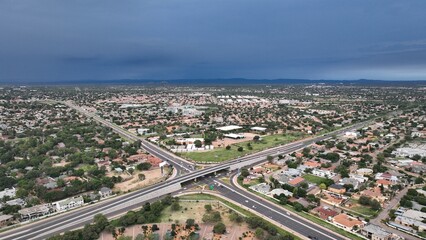 Traffic Overpass bridge in Gaborone, Botswana, Africa