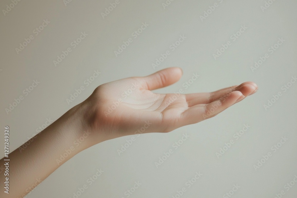 Poster a woman's hand gracefully extends open, inviting the viewer to engage. the soft lighting highlights 