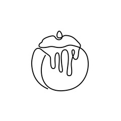 one line timber ring croissant