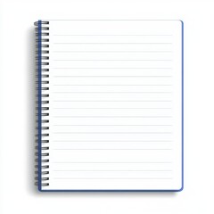 Blank Spiral Notebook on a Clean White Surface Inviting for Writing and Drawing