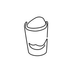 line art dessert smoothie