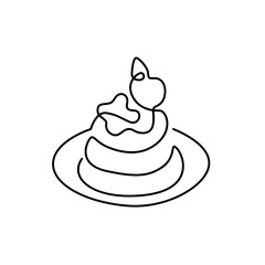 one line souffle pancake