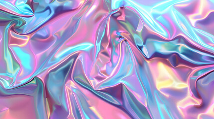 Iridescent fabric texture showcasing vibrant colors and smooth folds, ideal for design projects (1)