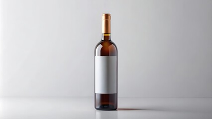 Wine Bottle Mockup, White Background