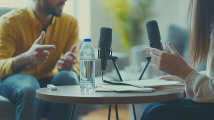 Podcast Recording Session with Two People