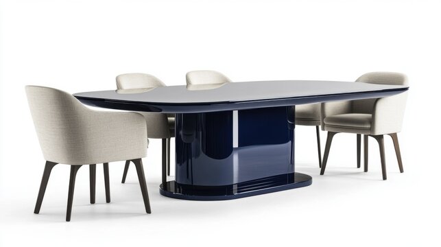 high-gloss lacquer dining table  