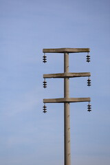 A decommissioned reinforced concrete utility pole