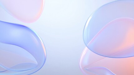 Abstract fluid shapes with gradient pastel colors illustrating organic movement