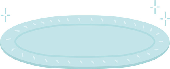 둥근 접시 일러스트