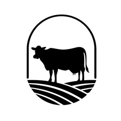 farm cow silhouette