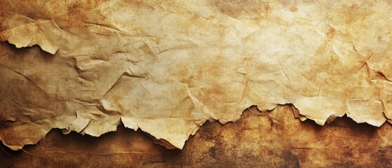 Vintage Torn Parchment Texture with Abstract Aged Paper Background for Design Elements