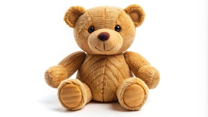 Brown Teddy Bear on White Background