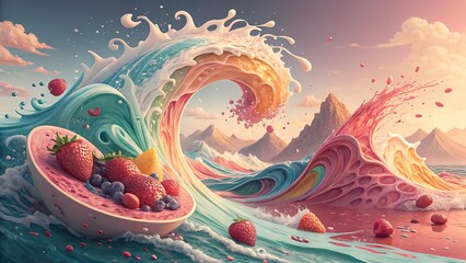 Dynamic 3D Fluid Shapes with a Vibrant Color Palette and Soft Shadows  visually captivating background featuring smooth, flowing 3D fluid shapes that appear to be in constant motion