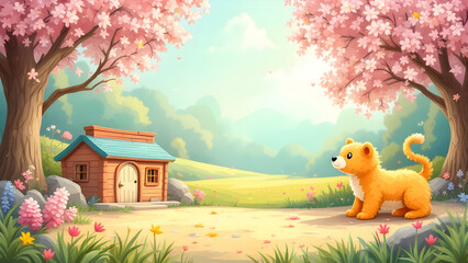 Cartoon simple background for children