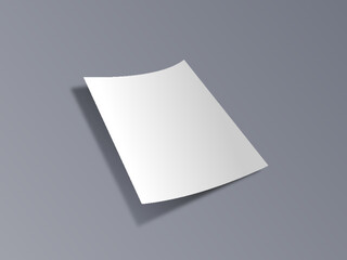 A4 single paper flyer mockup deisgn in grey background