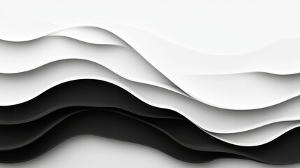 Unique design of layered paper in black and white colors