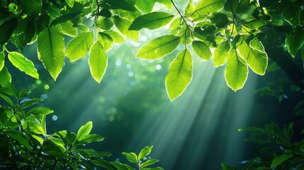A dense, impenetrable jungle canopy filters the sunlight, creating a mosaic of light and shadow on the forest floor below.