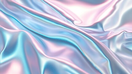 Obraz premium Iridescent Fabric Waves with Subtle Light Play for Dynamic Backdrop