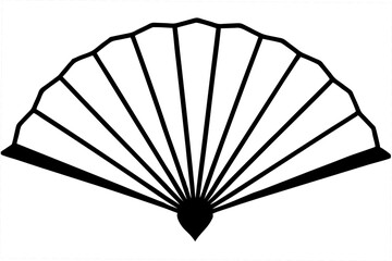 fan ornament  silhouette vector