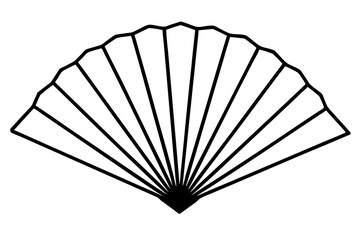 fan ornament  silhouette vector