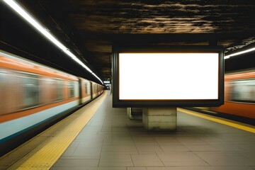Blank White Vertical Digital Billboard Poster: A Modern Advertising Canvas