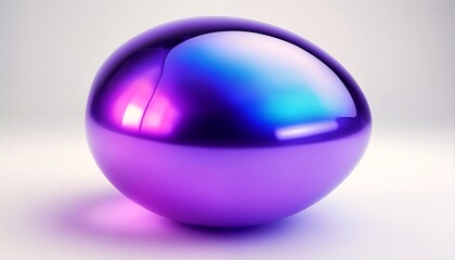 A 3D rendering of two purple and blue metallic spheres against a white background.