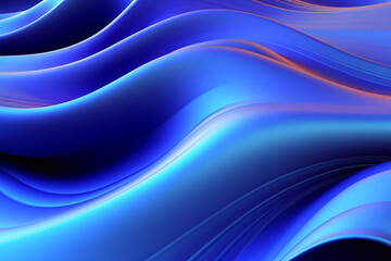Obraz premium An abstract, digital background featuring a swirling blue wave pattern, evoking a sense of futuristic technology. The texture and light effects add depth and movement