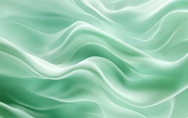 Fototapeta premium Abstract mint green glowing waves background mockup Saint Patricks Day