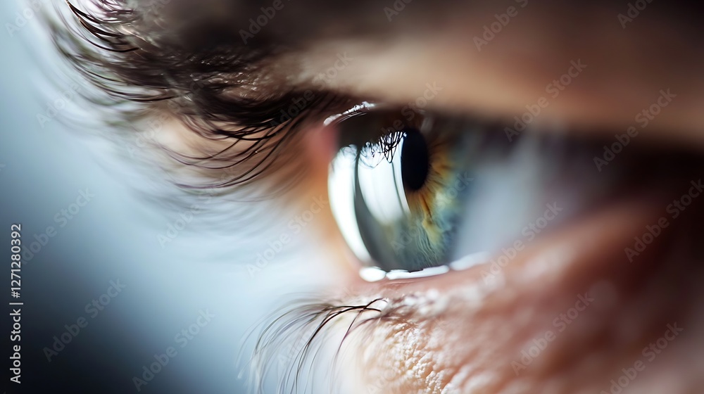 Poster CloseUp of a Human Eye Reflecting Depth and Intrigue in Captivating Detail : Generative AI