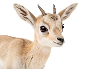 Fototapeta premium Young Dik-dik Antelope on Transparent Background, Isolated PNG