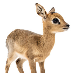 Fototapeta premium Cute Baby Dik-dik on Transparent Background