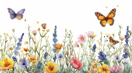 Butterfly illustration set with blue, purple, and orange tones, detailed wings on a clean white background