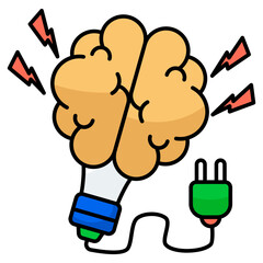 An icon design of creative mind