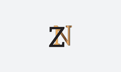 ZN, NZ , Z , N , Abstract Letters Logo Monogram	