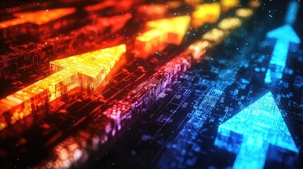 a background with arrows indicating market penetration strategies.