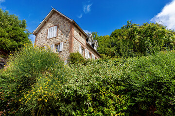 Fototapeta premium The village of Veules Les Roses in the Normandy of France