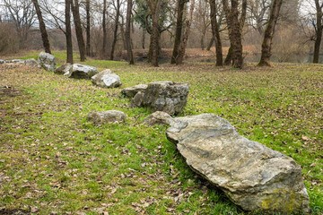 stones on the ground 