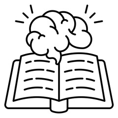 A trendy design icon of education mind