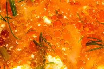 Abstract Oil and Water Soup Texture