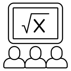 Modern design icon of math class