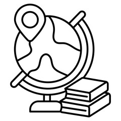 A trendy design icon of global location